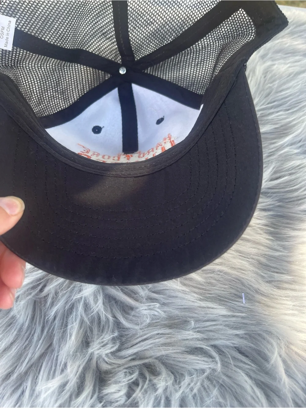 New black and orange hard core hunter hat size OSFM